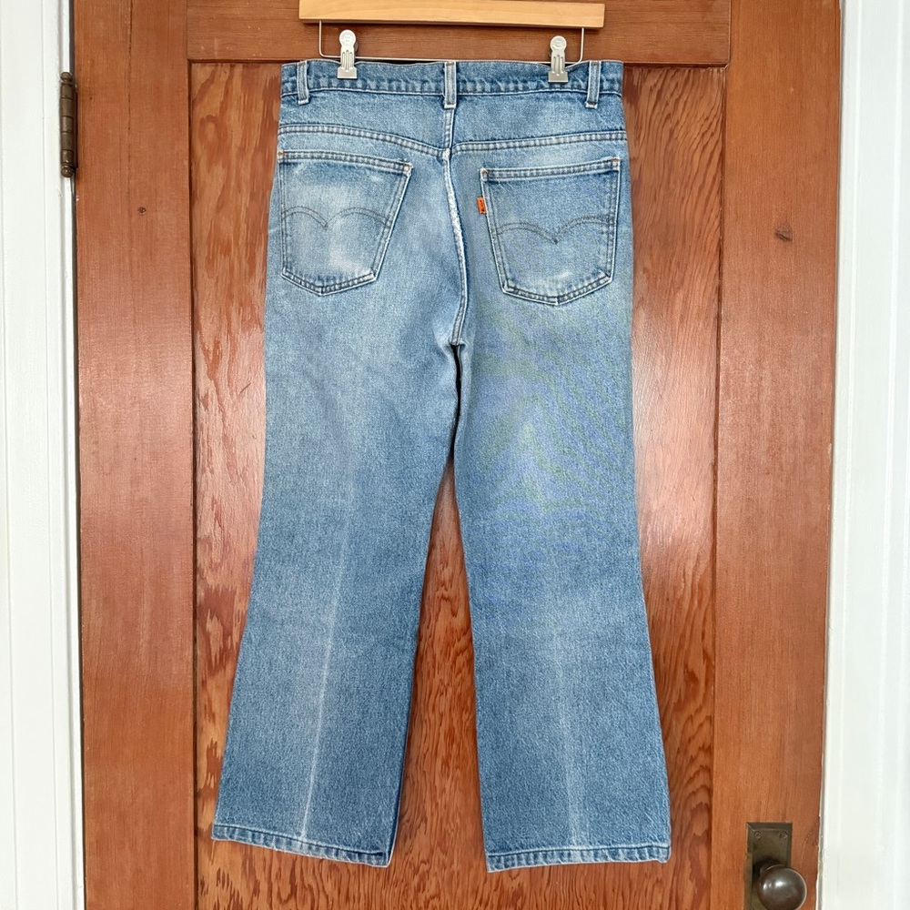 Vintage Levi’s Orange Tab 517 1970s worn in denim jeans - Picture 2 of 5